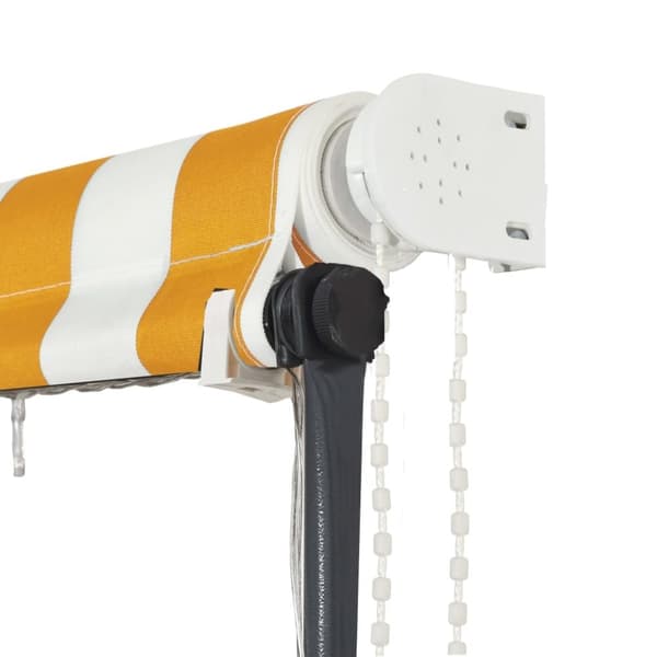 vidaXL Uttrekkbar markise med LED 250x150 cm gul og hvit