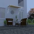 Miniatyrbilde 1 av 9: vidaXL Uttrekkbar markise med LED 250x150 cm gul og hvit