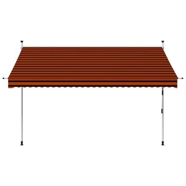 vidaXL Manuell uttrekkbar markise 300 cm oransje og brun