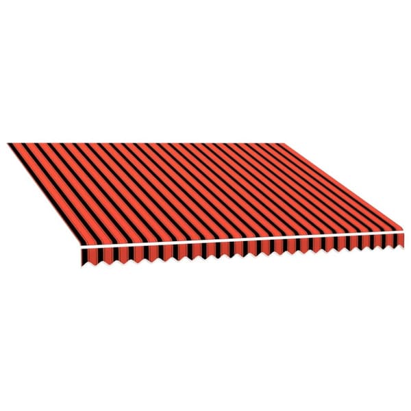 vidaXL markisedug 350x250 cm kanvas orange og brun