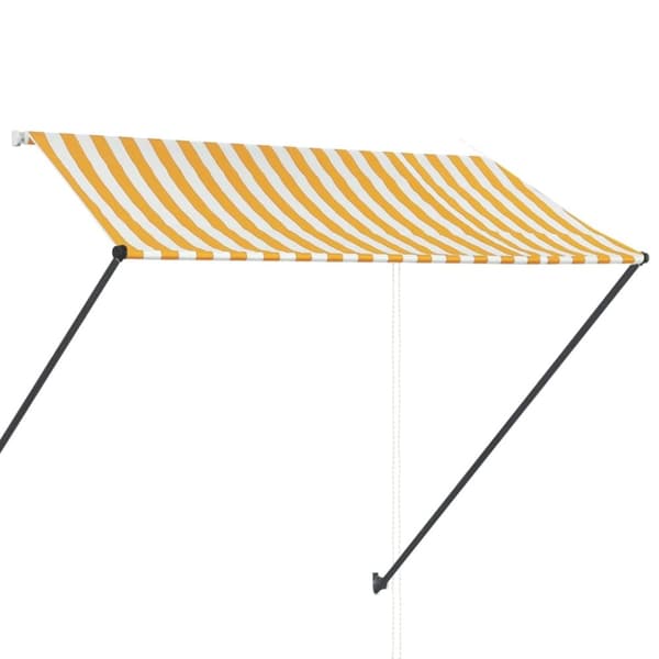 vidaXL Markis med LED 300x150 cm gul och vit