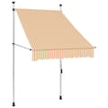 Miniatyrbillede 1 af 6: vidaXL foldemarkise manuel betjening 100 cm striber orange og hvid