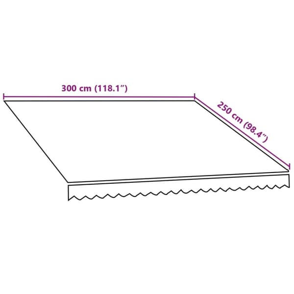 vidaXL Markiseduk oransje og brun 300x250 cm