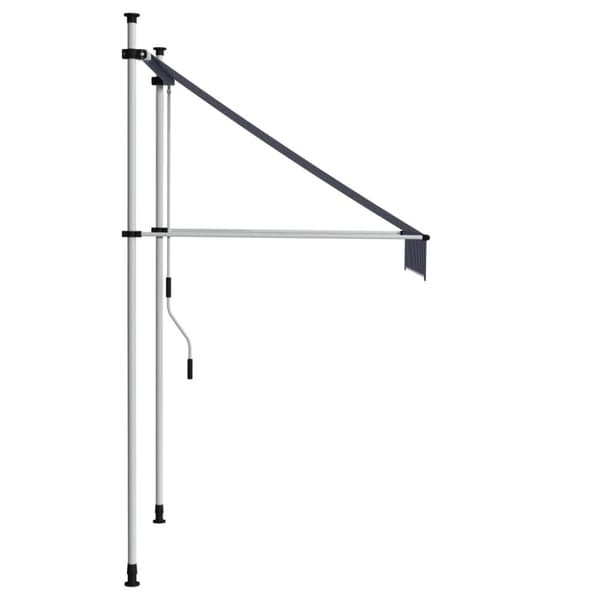 vidaXL Manuell uttrekkbar markise 100 cm blå og hvite striper