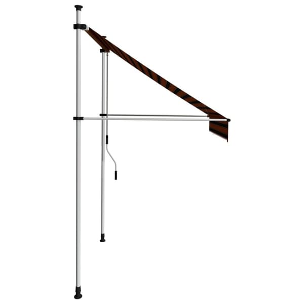 vidaXL Manuell uttrekkbar markise 200 cm oransje og brun