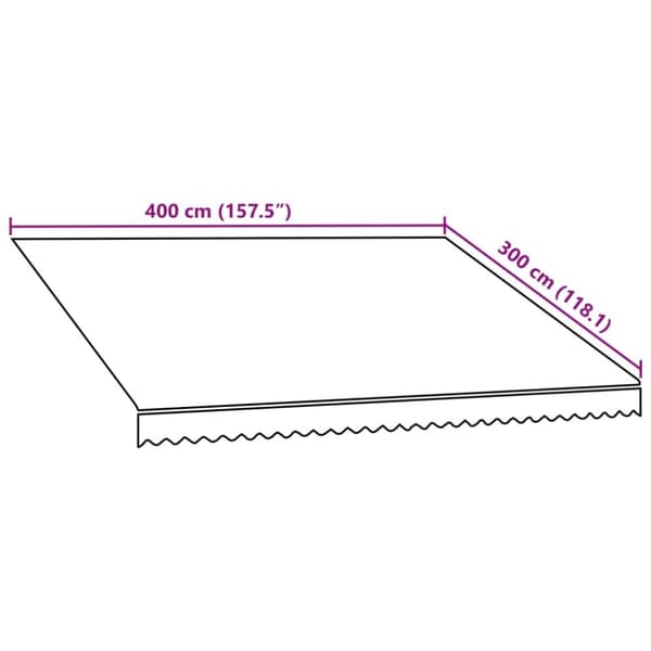 vidaXL Markiisikangas oranssi ja ruskea 400x300 cm