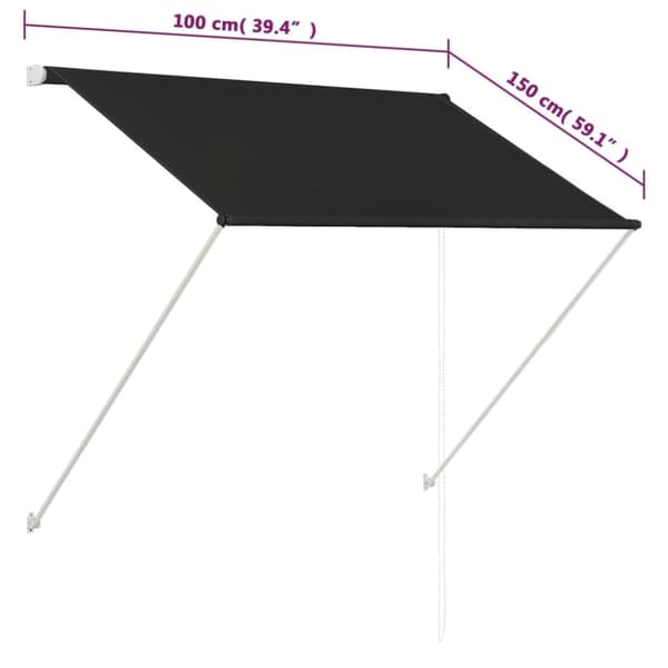 vidaXL Markis 100x150 cm antracit