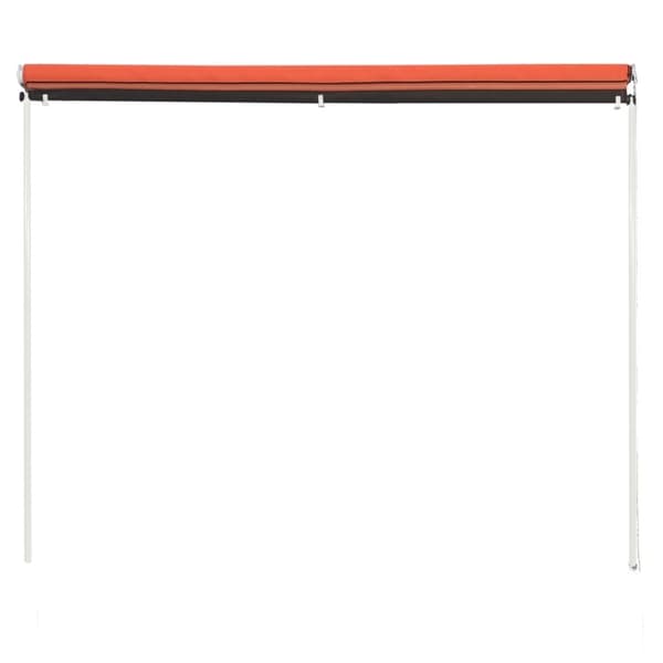 vidaXL Sisäänkelattava markiisi 200x150 cm oranssi ja ruskea