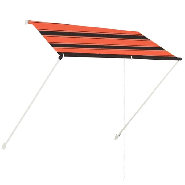 vidaXL Sisäänkelattava markiisi 200x150 cm oranssi ja ruskea