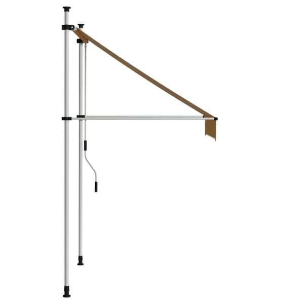 vidaXL Manuell uttrekkbar markise 100 cm oransje og hvite striper