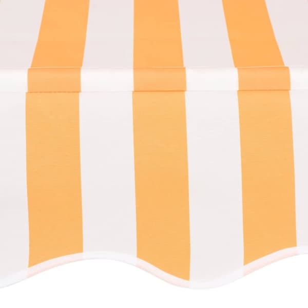 vidaXL Manuell uttrekkbar markise 100 cm oransje og hvite striper