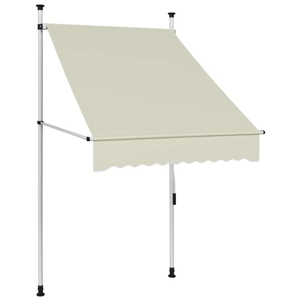 vidaXL Manuell uttrekkbar markise 100 cm kremhvit