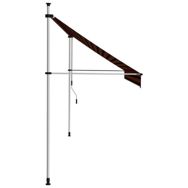 vidaXL Sisäänkelattava markiisi 350 cm oranssi ja ruskea