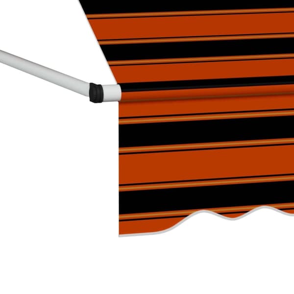 vidaXL Sisäänkelattava markiisi 350 cm oranssi ja ruskea