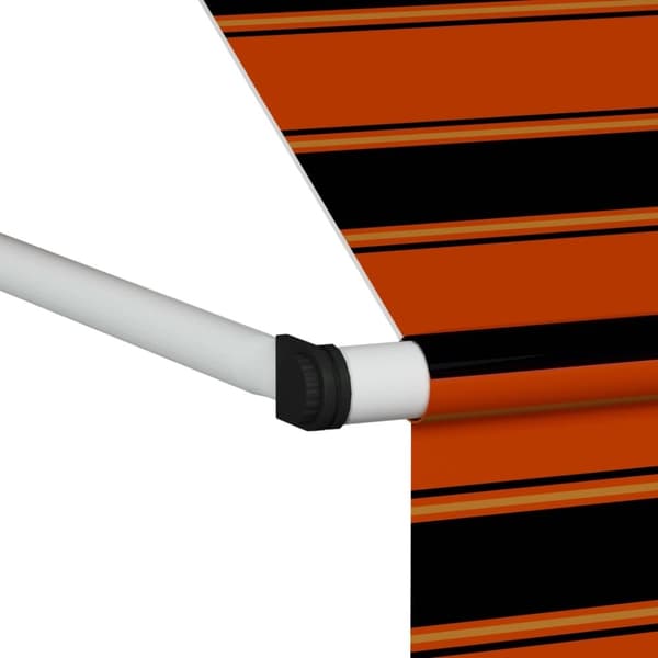 vidaXL Sisäänkelattava markiisi 350 cm oranssi ja ruskea
