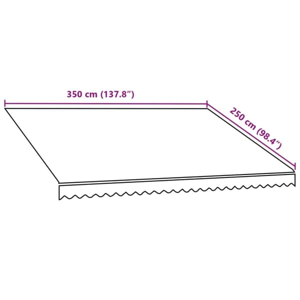 vidaXL Markiseduk oransje og brun 350x250 cm