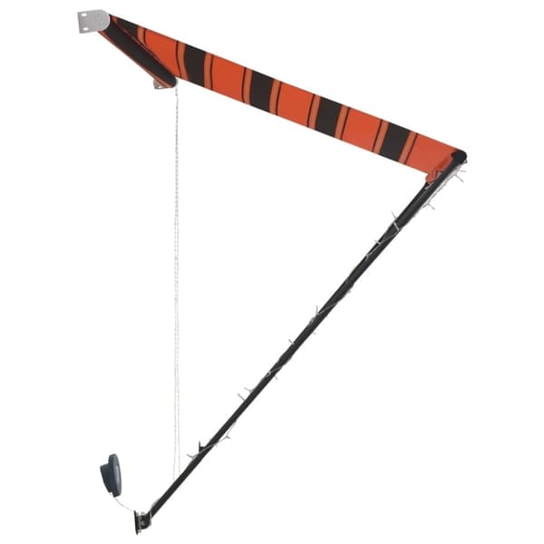 vidaXL Sisäänkelattava markiisi LEDillä 250x150 cm oranssi ja ruskea