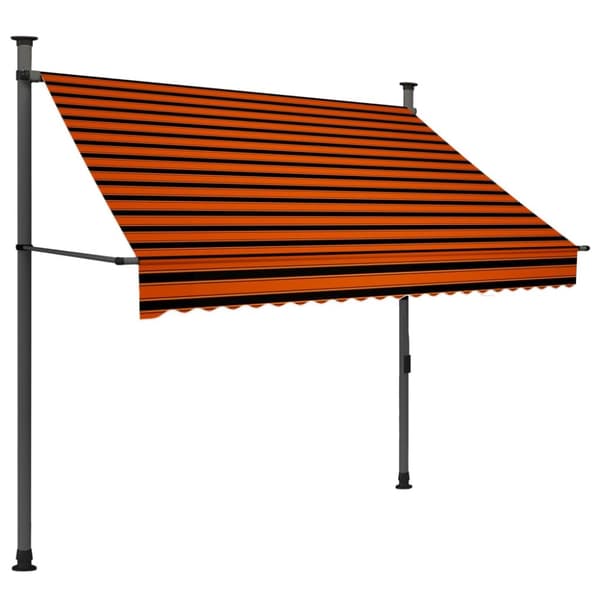 vidaXL Sisäänkelattava markiisi LED-valoilla 200 cm oranssi ja ruskea