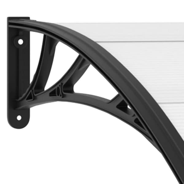 vidaXL Entrétak svart och transparent 150x75 cm PC