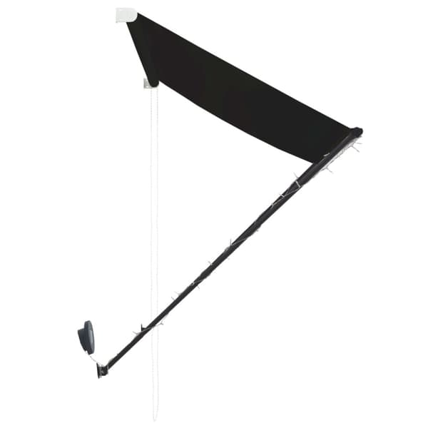 vidaXL Sisäänkelattava markiisi LEDillä 150x150 cm antrasiitti