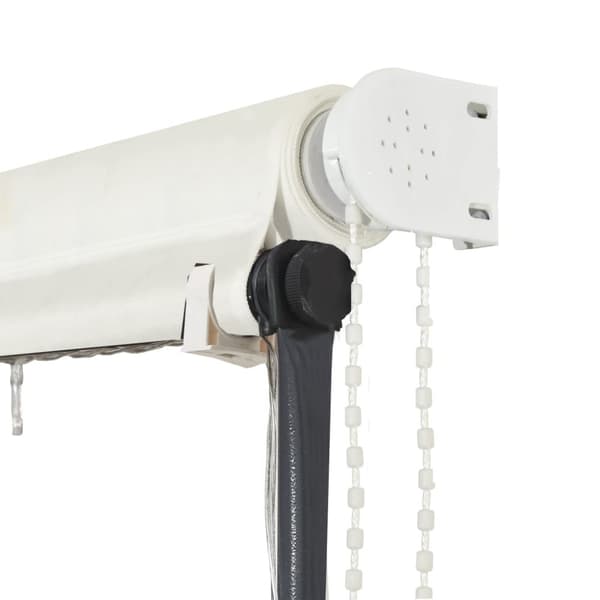 vidaXL Uttrekkbar markise med LED 300x150 cm kremhvit