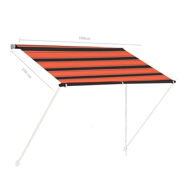 vidaXL Markis 100x150 cm orange och brun