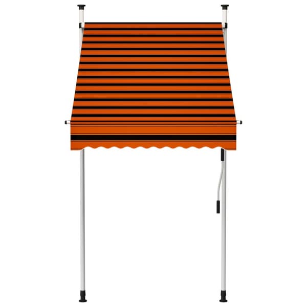 vidaXL Manuell uttrekkbar markise 100 cm oransje og brun