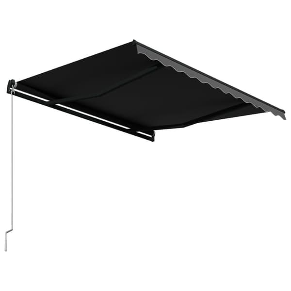 vidaXL foldemarkise med manuel betjening 350 x 250 cm antracitgrå