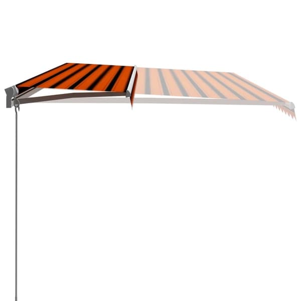 vidaXL Manuell uttrekkbar markise 600x300 cm oransje og brun