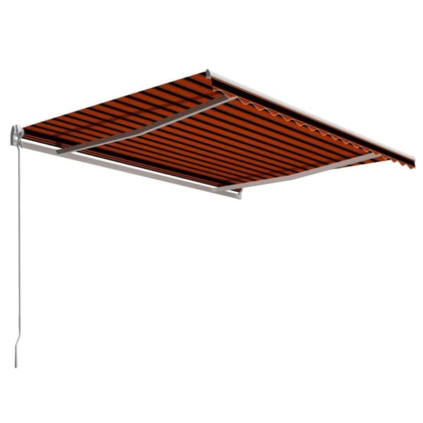 vidaXL Manuell uttrekkbar markise 450x300 cm oransje og brun