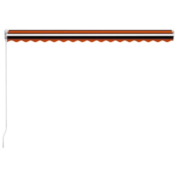 vidaXL Manuell uttrekkbar markise 450x300 cm oransje og brun