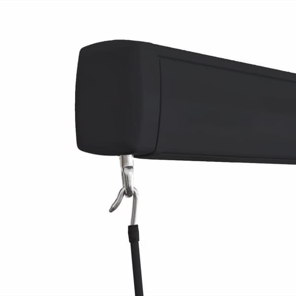 vidaXL manuel kassettemarkise 350x250 cm blå og hvid