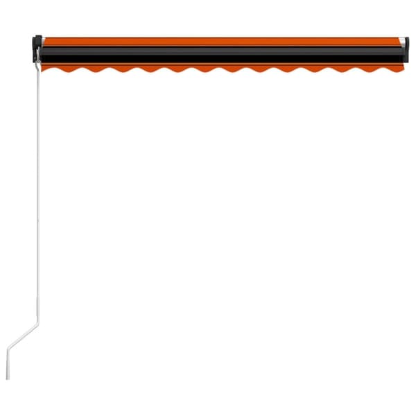 vidaXL Manuell uttrekkbar markise 350x250 cm oransje og brun