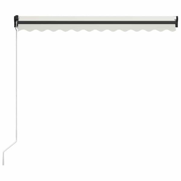 vidaXL markise m. LED-lys 300x250 cm manuel betjening cremefarvet