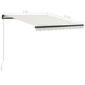 Miniatyrbillede 11 af 11: vidaXL markise m. LED-lys 300x250 cm manuel betjening cremefarvet