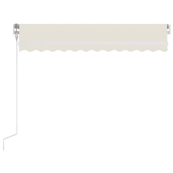 vidaXL Automatisk markis 350x250 cm gräddvit