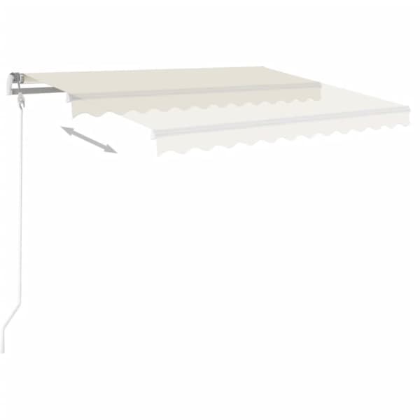vidaXL Automatisk markis 350x250 cm gräddvit