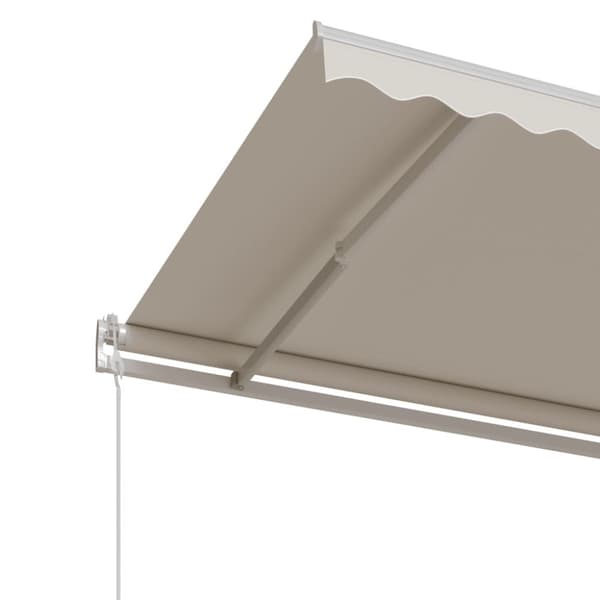 vidaXL Automatisk markis 350x250 cm gräddvit