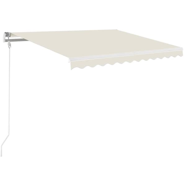 vidaXL Automatisk markis 350x250 cm gräddvit