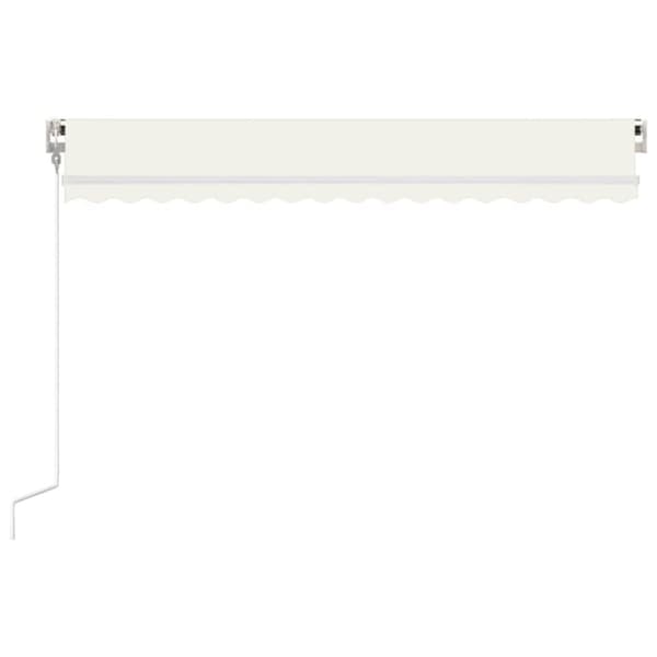 vidaXL Automatisk uttrekkbar markise 400x350 cm kremhvit