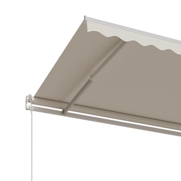 vidaXL Automatisk uttrekkbar markise 400x350 cm kremhvit