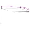 Miniatyrbilde 9 av 9: vidaXL Automatisk uttrekkbar markise 400x350 cm kremhvit