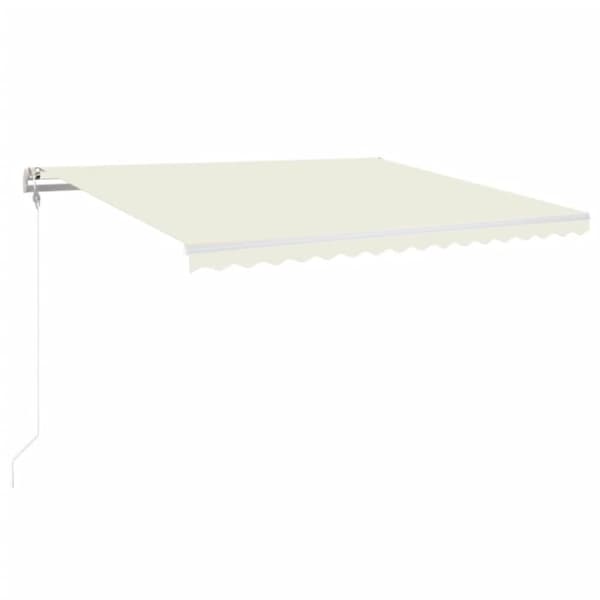 vidaXL Automatisk uttrekkbar markise 400x350 cm kremhvit