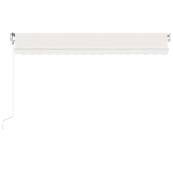 vidaXL Automatisk markise med vindsensor og LED 400x300 cm kremhvit