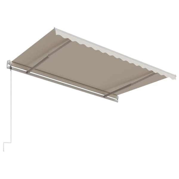vidaXL Automatisk uttrekkbar markise 450x300 cm kremhvit