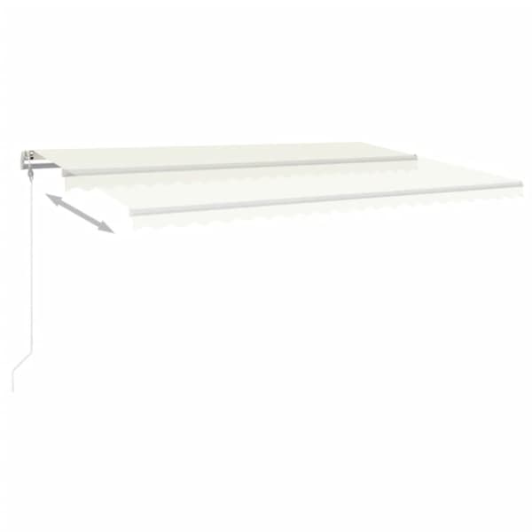 vidaXL Automatisk uttrekkbar markise 500x350 cm kremhvit