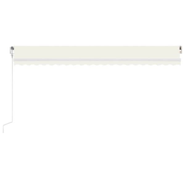 vidaXL Automatisk uttrekkbar markise 500x350 cm kremhvit