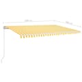 Miniatyrbilde 9 av 9: vidaXL Automatisk markise med vindsensor og LED 500x300 cm gul/hvit