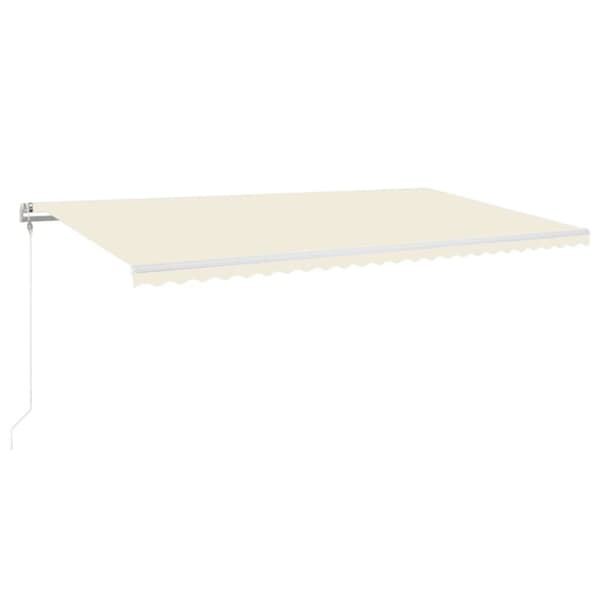 vidaXL Automatisk markis 600x350 cm gräddvit