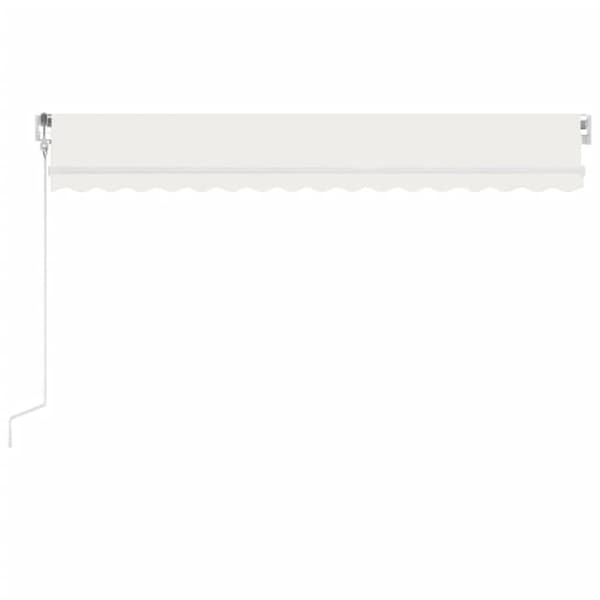 vidaXL Automatisk markise med vindsensor og LED 450x300 cm kremhvit